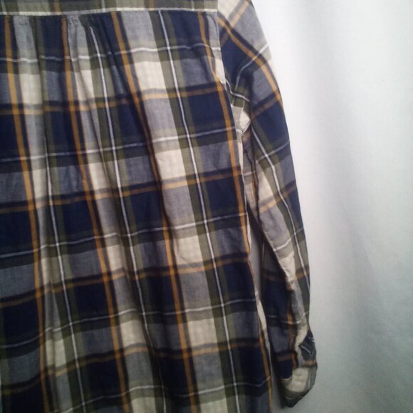 Lee Riders Button Up Shirt M Women Long Sleeve Plaid Blue Green - Picture 2 of 16